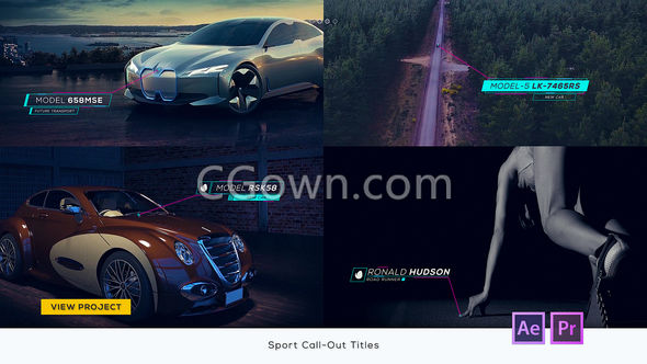 PR预设与AE模板下载12种呼出线条注解标注文字标题介绍动画