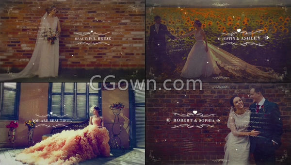 PR预设与AE模板下载婚礼爱情回忆相册幻灯片视频制作工程文件