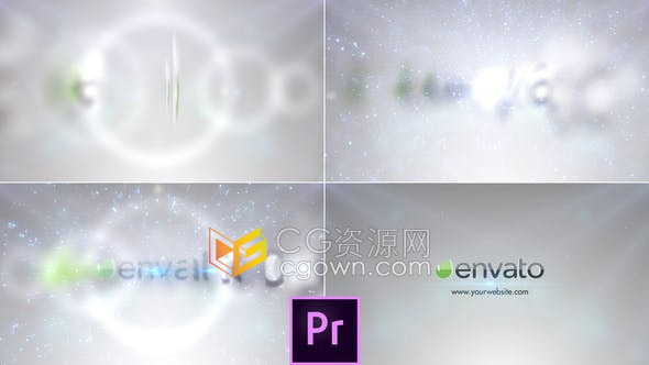 PR模板-实用清新时尚明亮光晕涟漪动画优雅粒子标志LOGO片头