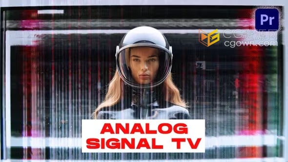 模拟信号电视转场元素Analog Signal TV Transitions-PR模板