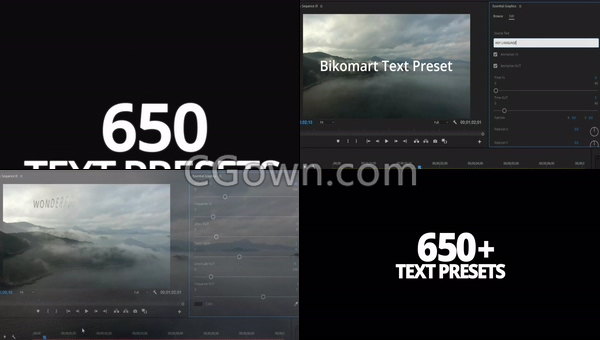 800组效果字幕文字标题动画mogrt-PR预设+AE模板下载