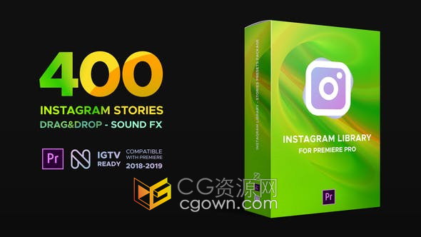 Premiere工程400种竖屏短视频图文介绍设计排版宣传动画小视频-PR模板