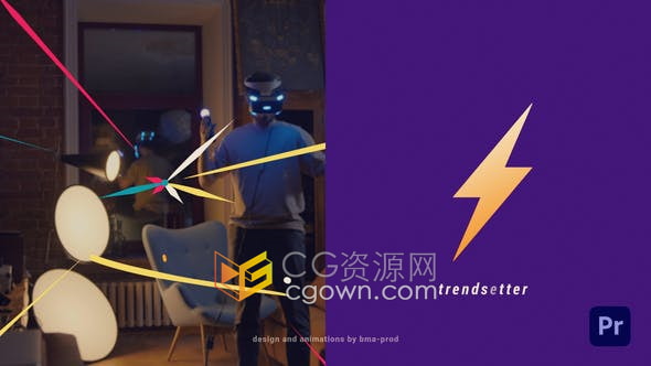 线条图形MG动画演绎LOGO品牌宣传视频-PR模板