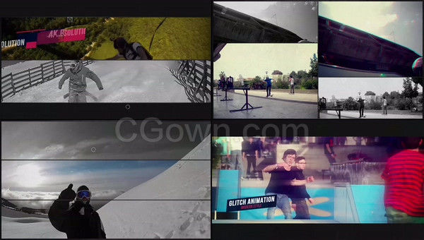 动感体育运动极限宣传视频片头效果制作-PR预设与AE模板下载