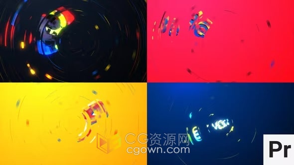 PR模板-划痕碎片故障过渡效果音乐会标志社交媒体LOGO动画