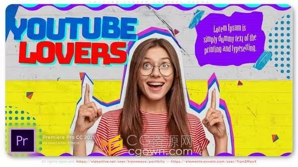 PR/AE模板-制作体育时尚社交媒体频道宣传短片现代vlog推广