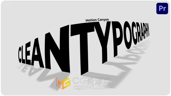 PR模板-12种简约精美排版文字动画制作社交媒体视频动态海报标题