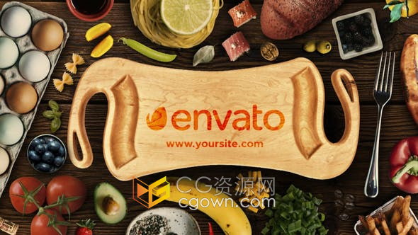 Premiere Pro美味视频片头飞溅蔬菜食材场景动画效果-PR模板