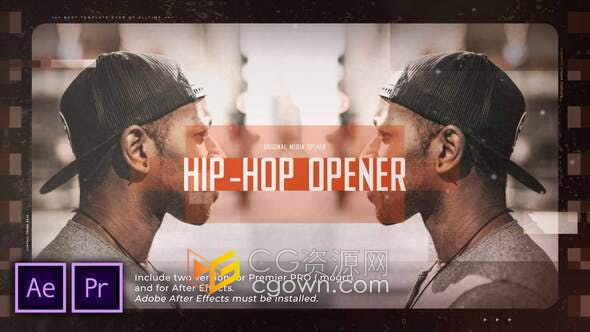 AE与PR模板-街头体育运动时尚动感宣传片图文动画视频