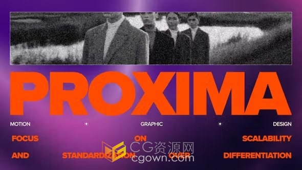 网格渐变版式动力学文本标题动画-AE与PR模板