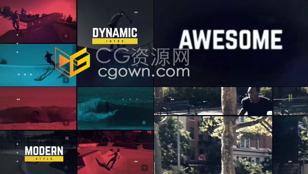 PR模板-电影电视游戏广告极限运动体育视频动态事件开场白PR工程文件下载