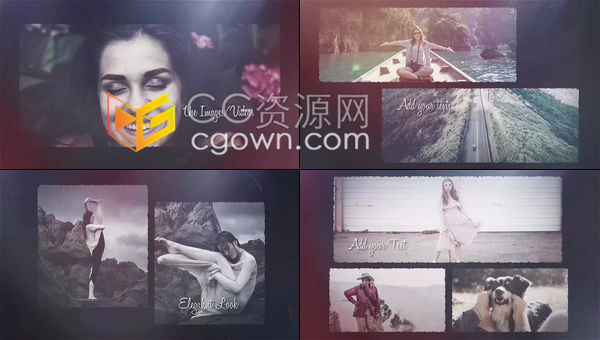 复古婚礼旅游幻灯片雪花粒子漏光平滑过渡效果动态视频相册-PR模板下载