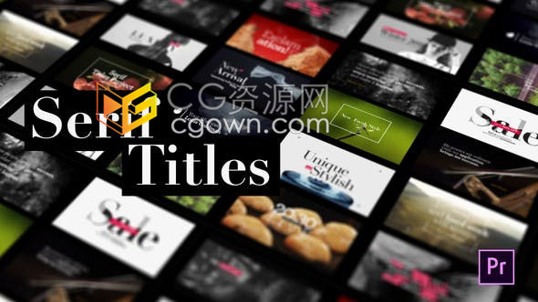 简约公司演示介绍文本衬线标题Serif Titles动态排版动画-PR预设文件下载