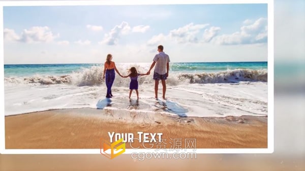 PR相册模板漏光单帧显示视频相册