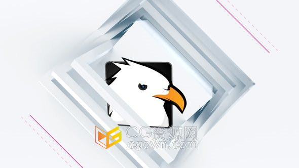 PR模板-3D立方体旋转空间动画LOGO视频片头制作工程
