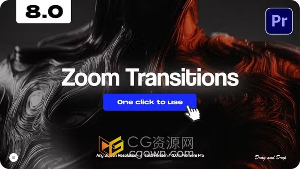 缩放过渡Zoom Transitions 8.0免费下载PR转场模板