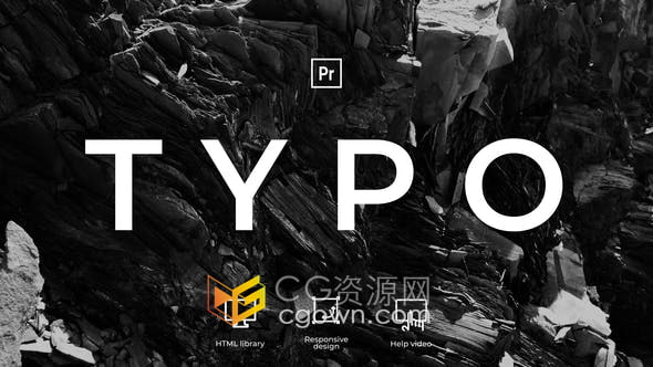 PR模板-Typography MOGRT 25个场景动态背景介绍标题视频