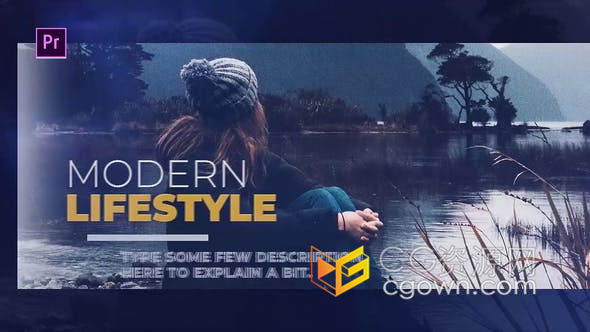 PR模板-现代简单图文切换城市宣传片视差效果电影预告片