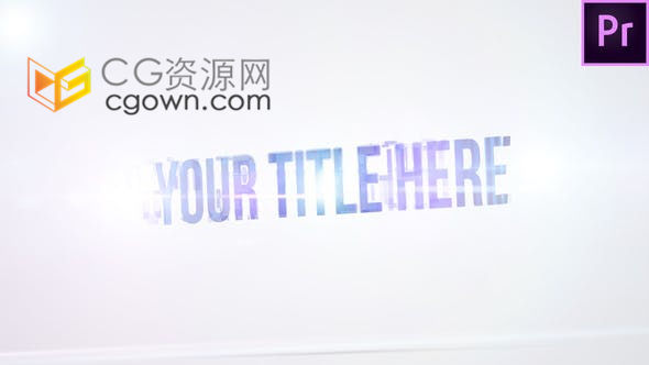 PR预设-简洁明亮闪光模糊翻转动画清晰演示公司标志LOGO片头