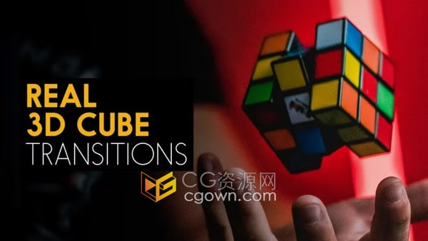 PR预设-4K独特现代3D立方体转场过渡动画预设