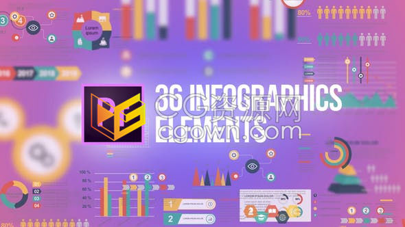 PR预设-36个信息图表时间表路线图公司财务数据报表商务演示流程图