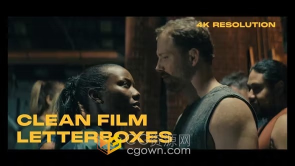 PR模板-干净的胶片边框多种电影长宽比画面遮罩效果