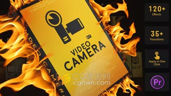 相机移动镜头效果PR过渡动画模板电影调色LUTS预设转场音效素材包