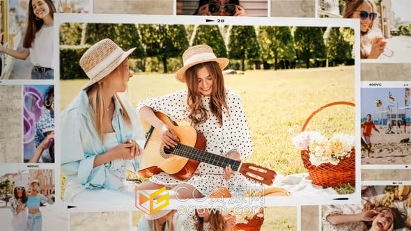 浪漫温馨视频相册制作照片幻灯片动画PR模板下载