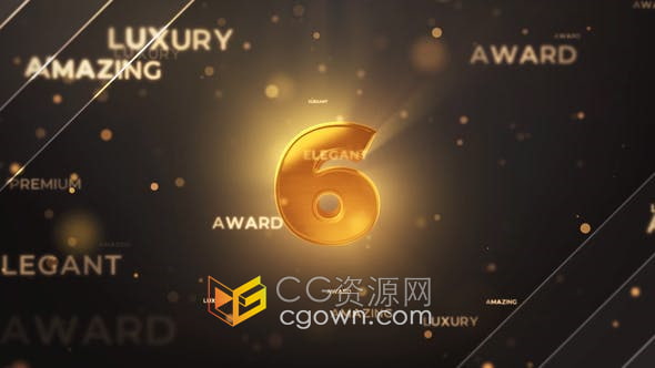 PR模板-金色3D数字粒子动画倒计时开场视频片头4K分辨率