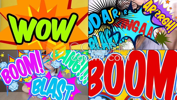 80种卡通可爱搞笑综艺节目视频中字幕文字动画PRCC2019支持改字体