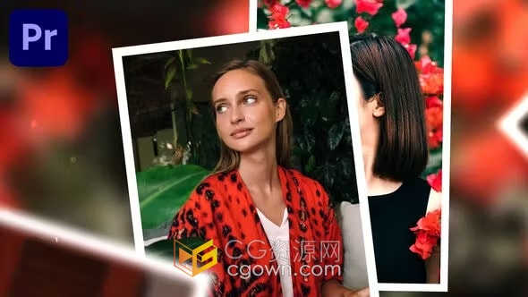 漏光过渡和柔和的相机运动视频相册回忆专辑幻灯片-PR模板