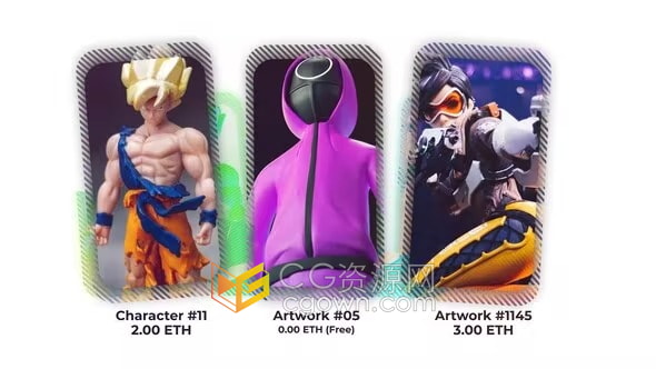 3d创意渐变风格区块链活动简短介绍NFT工作室产品包装片头PR模板