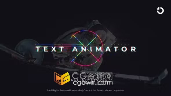 PR模板-15个科技感毛刺故障文字动画视频字幕Glitch Animator