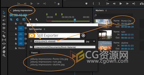 Premiere Pro扩展脚本Still Exporter v1.1.001静帧图片快速导出插件