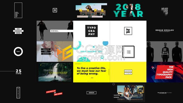 动态视频字幕效果25组文字标题排版设计-PR预设与AE模板下载