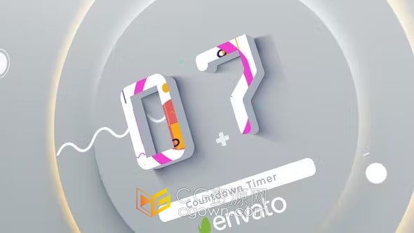 PR模板-3D计时器数字倒数倒计时片头