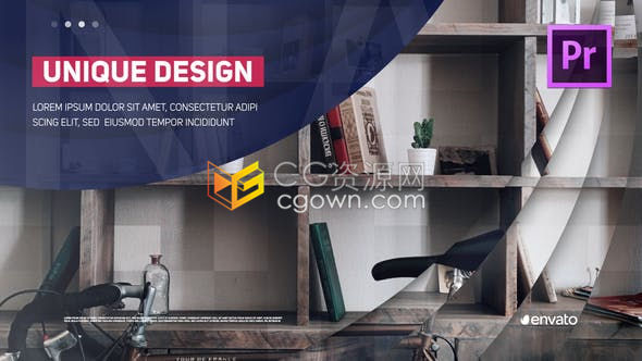 PR模板-干净现代设计多层图形分割转场效果公司企业宣传片