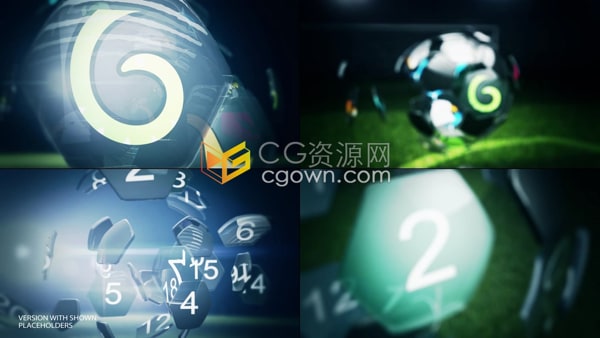 PR片头模板-社交媒体视频体育频道电视转播开场白足球比赛宣传动画