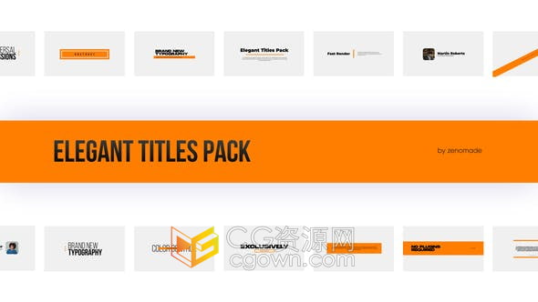 PR模板-16 Elegant Titles优美图形动画介绍视频标题字幕效果