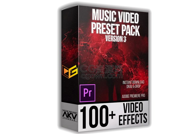 100+专业音乐视频故障效果PR预设包.prfpset预设文件免费下载