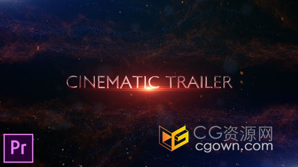 PR预设-大气粒子上升背景文字标题影视预告片字幕特效免费下载