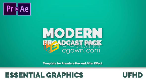 PR预设/AE模板-现代实用4K电视导视节目接下来播出时间表广告插播字幕条包装