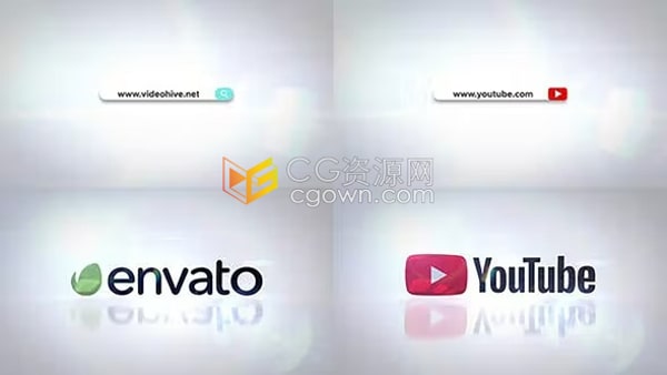 PR标志模板-简单快速干净搜索栏输入网址LOGO企业品牌徽标动画