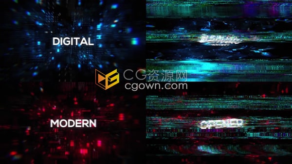 通用高科技数字企业故障介绍科技片头PR模板