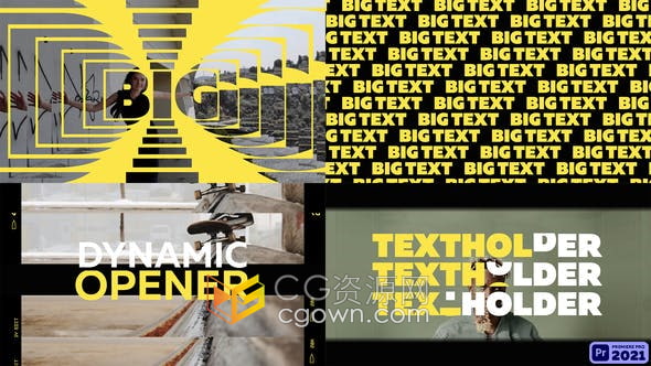 PR模板-动态介绍充满活力开场白介绍视频片头短片制作