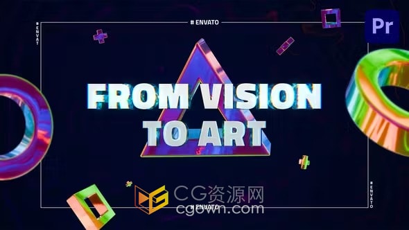 9个彩色粗体创意排版标题动画-PR模板