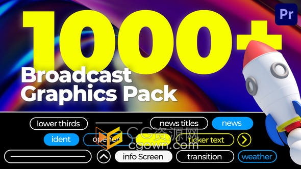 Premiere模板-电影广播新闻包装视频字幕条设计1000+多种