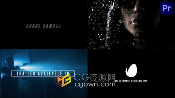 PR模板-制作电影预告片充满活力戏剧性开场宣传视频