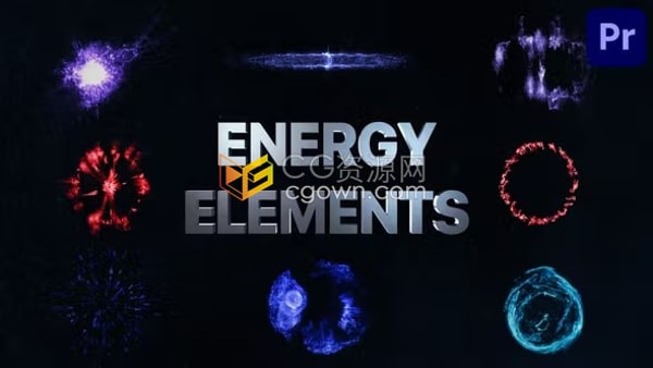 PR特效模板-发光粒子能量等离子爆炸元素动画VFX效果