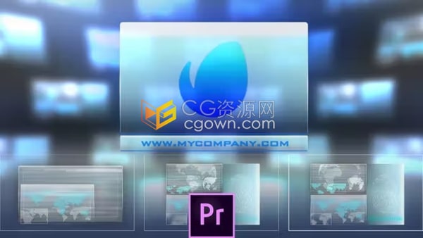 PR模板-高科技触控界面触摸屏指纹扫描数字安全技术标志片头